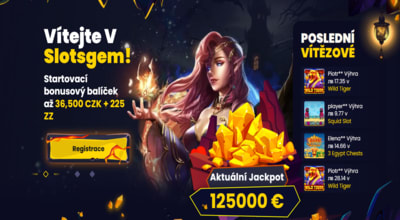 Slotsgem Casino - Až 36 500 Kč + 225 FS